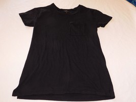 Arizona Jean Ladies Women&#39;s Short Sleeve Pocket T Shirt Size XS xsmall Black GUC - £10.26 GBP