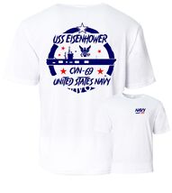 USS EISENHOWER CVN-69  Performance T-Shirt.  US NAVY - $22.95+