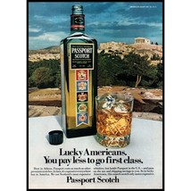 1978 Passport Scotch Whisky Vintage Print Ad Green Bottle Athens Greece Wall Art - £8.71 GBP