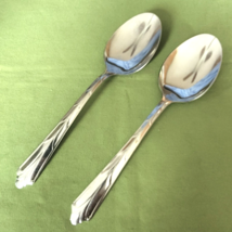 Ekco Eterna Stainless 2 Serving/Soup Spoons Kenilworth Pattern 7 3/4&quot; - $5.93