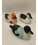 Lot Of 3 Handpainted Ceramic DUCK DECOYS-Approx. Up To 5 &amp; 5.5 Inches - $15.86