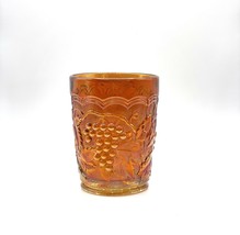 Vintage Carnival Imperial Glass iridescent water Glass marigold Grapes Cup - £44.06 GBP