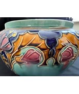 Antique large art-nouveau handmade decorative flower pot, marked bottom - £201.65 GBP