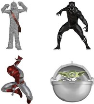 Hallmark  Star Wars and Marvel Heros Set of 4 Keepsake Ornament 2023 - £20.56 GBP