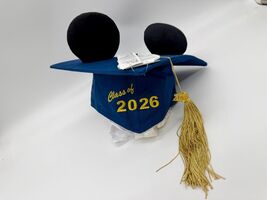 Disney Parks Class Of 2026 Mickey Graduation Mortarboard Tassel Cap Ear ... - $53.45
