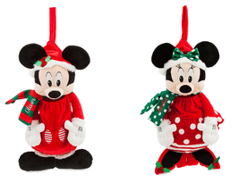 Disney Store Minnie Mickey Mouse Plush Christmas Stocking Red 2018 - $59.95