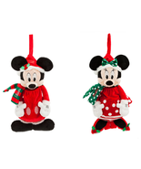 Disney Store Minnie Mickey Mouse Plush Christmas Stocking Red 2018 - £47.17 GBP