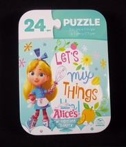 Alice&#39;s Wonderland Bakery mini puzzle in collector tin 24 pcs New Sealed - $4.00