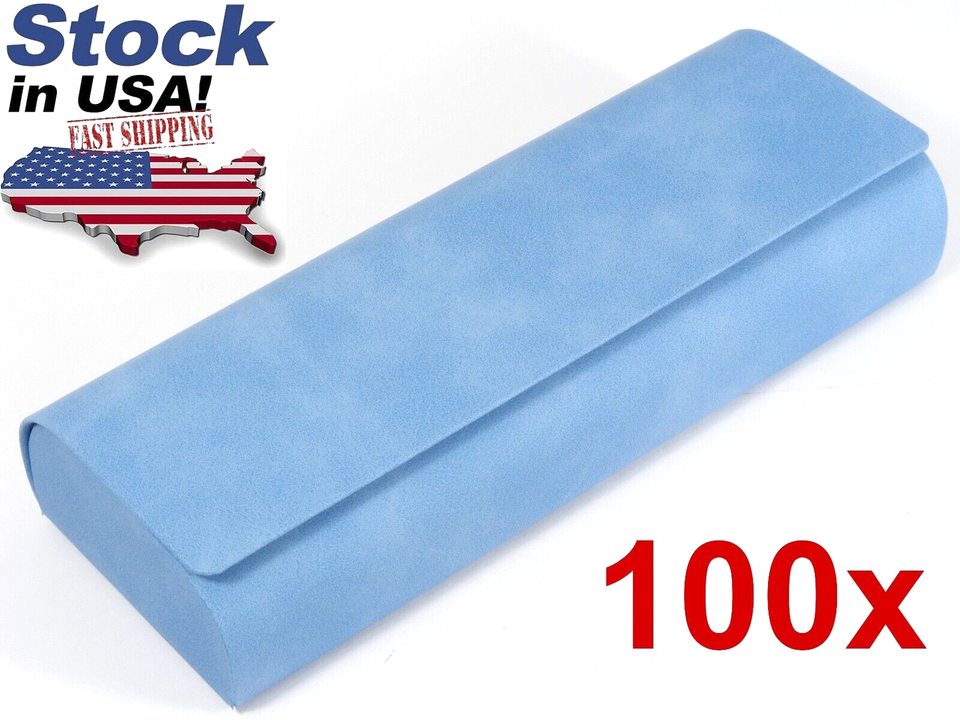 100 PU Leather Blue Glasses Case Reading Glasses Small Sunglasses-
show ... - $158.37