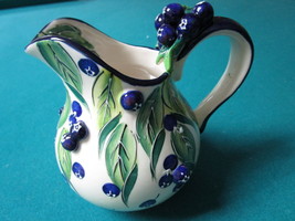 Jeanette Mc Call Blueberry creamer/pitcher - Icing On The Cake - Retired Nib Orig - £58.66 GBP