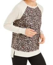 allbrand365 designer Womens Activewear Leopard Print Sweatshirt,Large - £35.55 GBP