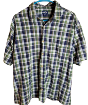 BKE Buckle Men&#39;s Size L Large Plaid Short Sleeve Button Up Shirt  - £11.75 GBP