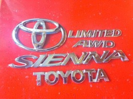 06 07 08 09 10 Toyota Sienna Limited Awd Rear Gate Lid Emblem Logo Badge Used - £21.23 GBP