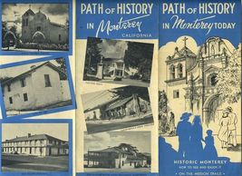 Path of History in Monterey California Brochure 1930's Mission Trail Map - $24.72