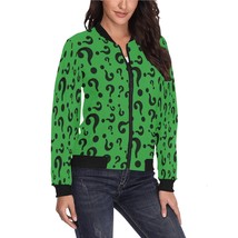 Riddler Riddle Green Questions Women&#39;s Bomber Jacket - £48.91 GBP