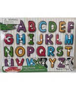 Melissa &amp; Doug Alphabet Wooden Puzzle, Hand Crafted Pull-Peg - $15.60