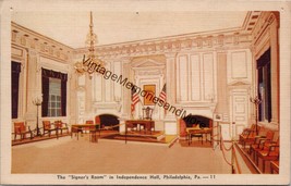 The &quot;Signer&#39;s Room&quot; in Independence Hall Philadelphia PA Postcard PC341 - £3.97 GBP