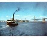 Ferry on Bay San Francisco CA California UNP Chrome Postcard P1 - $2.63