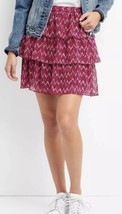 NWOT Women&#39;s GAP Print Ruffle Tiered Mini Skirt Sz L Large - £17.90 GBP