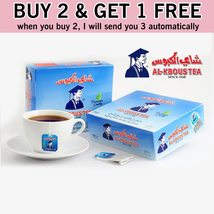 Buy 2 Get 1 Free | Original AL-KBOUS 100 tasty Tea Bags Arabic Black Tea - £25.13 GBP
