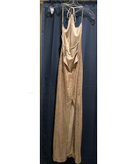 Lucy in the Sky Sequin Halter Maxi Dress in Gold Size M - $78.20 CAD
