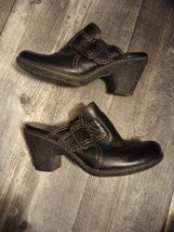 BOC Born Collection Women&#39;s Size 8 Black Leather Mules - £22.05 GBP