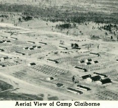 Vtg 1940s Postcard Camp Claiborne LA Aerial View UNP S19 - £7.62 GBP