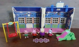 Peppa Pig&#39;s School House Playset Madame Gazelle Swingset Slide Original Pieces - £40.25 GBP