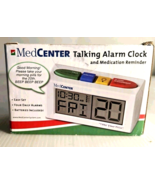MEDCENTER MED CENTER TALKING ALARM CLOCK MEDICATION PILL REMINDER DIGITA... - $455.58 MXN