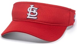 St Louis Cardinals MLB OC Sports Red Mesh Golf Sun Visor Golf Hat Cap Adjustable - £13.66 GBP