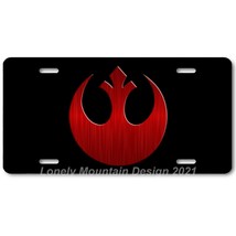 Star Wars Rebel Inspired Art Red on Black FLAT Aluminum Novelty License ... - £14.19 GBP