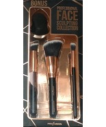 make up 3 piece set includes tapered angled &amp; contour brush blending sponge - £19.16 GBP