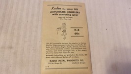 HO Scale Kadee Automatic Couplers with Centering Gear #K-8 BNOS - £11.27 GBP