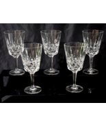 Vintage GORHAM Cut Crystal KING EDWARD 7.125&quot; Water Wine Goblets - Set Of 5 - $88.83 CAD