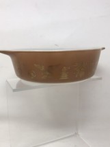 VTG Pyrex Early American Brown &amp; 22k Gold Cinderella Bowl #471 1 Pint Serve  - £9.78 GBP