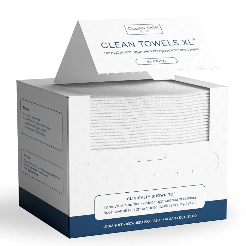 Clean Skin Club Clean Towels XL®, 100% USDA Biobased Face Towel - $29.00