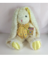 Vintage Commonwealth Floppy Ear Easter Bunny Yellow Floral Bow 20&quot; Plush... - €20,81 EUR