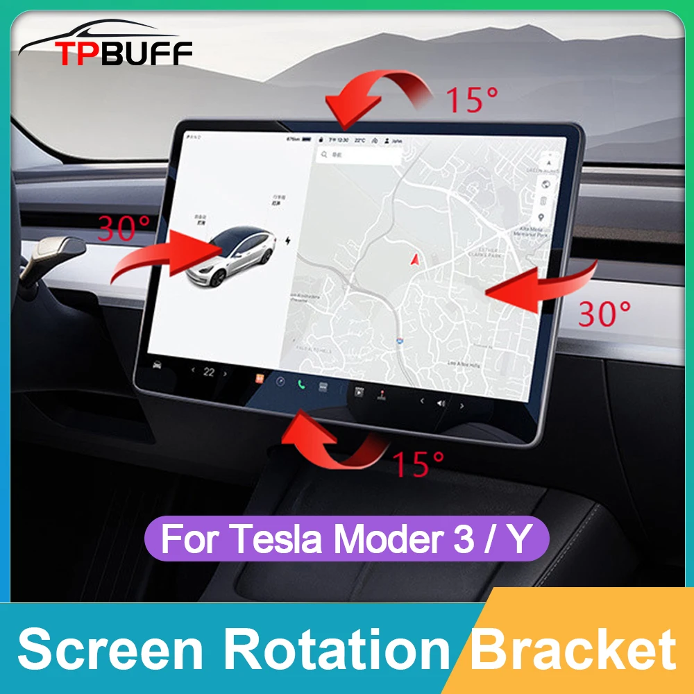 TPBUFF Display Rotation Bracket for Tesla Model 3 Y LHD/RHD Central Control - £69.25 GBP