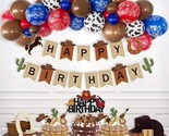 , Western Theme Birthday Decoration, Cowboy Birthday Banner Cake Cupcake... - $39.99