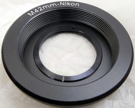 M42 Pentax screw mount Lens to Nikon F Ai-s Camera adapter Ring w Glass ... - £11.28 GBP