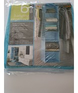 Six (6) Shelf ~ Hanging Organizer ~ 11.8&quot; x 11.8&quot; x 47.2&quot; ~ Aqua Colored - £17.67 GBP