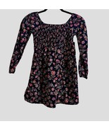 GAP Girls Large 10 12 Dress Long Sleeve Kids Floral Print Smock Easter S... - $6.88