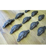 10 CUP PULLS 4 1/8 WIDE DRAWER VICTORIAN BIN HANDLES ANTIQUE LOOK IRON B... - $538.17 MXN
