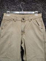 Lee Dungaree Jeans Men 33x34 Tan Khaki Carpenter Casual Work Pants - £17.98 GBP