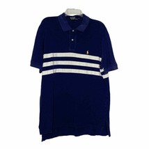 Polo Ralph Lauren Golf Shirt Size XL Blue With White Stripes Mens 100% C... - £15.49 GBP