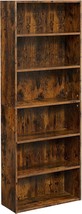 Vasagle Bookshelf, 6-Tier Open Bookcase With Adjustable Storage Shelves, Floor - £69.19 GBP