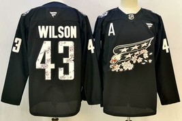Tom Wilson #43 Hockey Jersey Black Capitals 50th Anniversary Cherry Blossom - $1,642.61 MXN