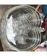 Vintage Hazel Atlas Apple Blossom Snack Plate Set Of 5 8” Wide - £18.68 GBP