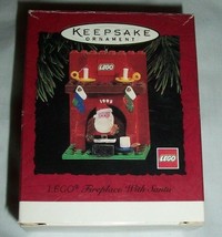 Vintage 1995 Hallmark Lego Fireplace Santa Stocking Keepsake Christmas Ornament - £23.88 GBP