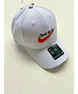 Nike Just Do It Child Unisex Hat Cap White Orange Swoosh - $94.09 CAD